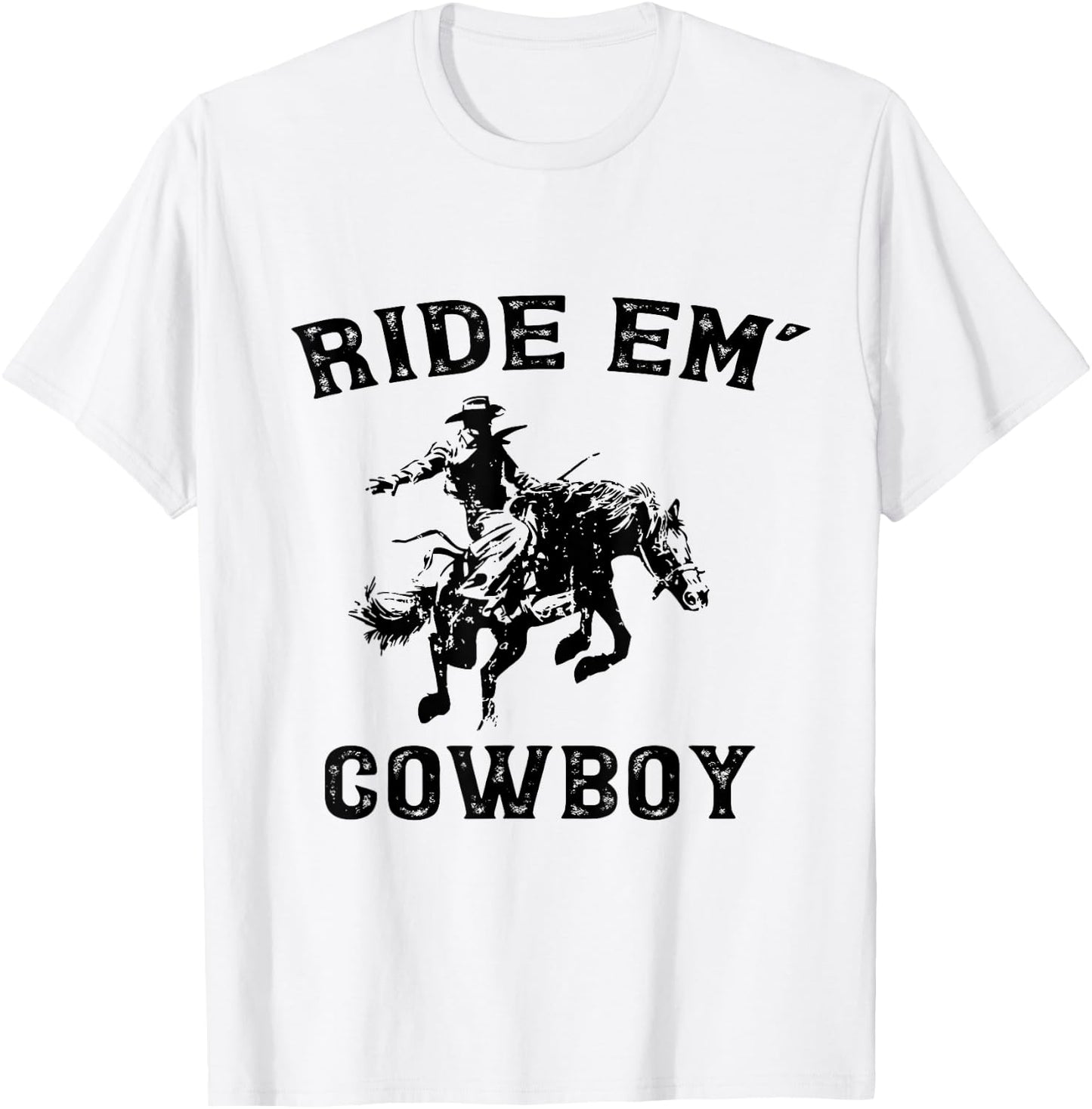 Cowboy Horse Rider Animal Gifts Women Girls Kids Boy T-Shirt - T-Shirt | White