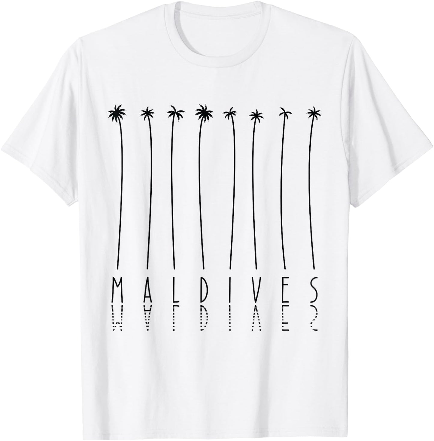 Palm Tree Vacation - Island Maldives T-Shirt - T-Shirt | White