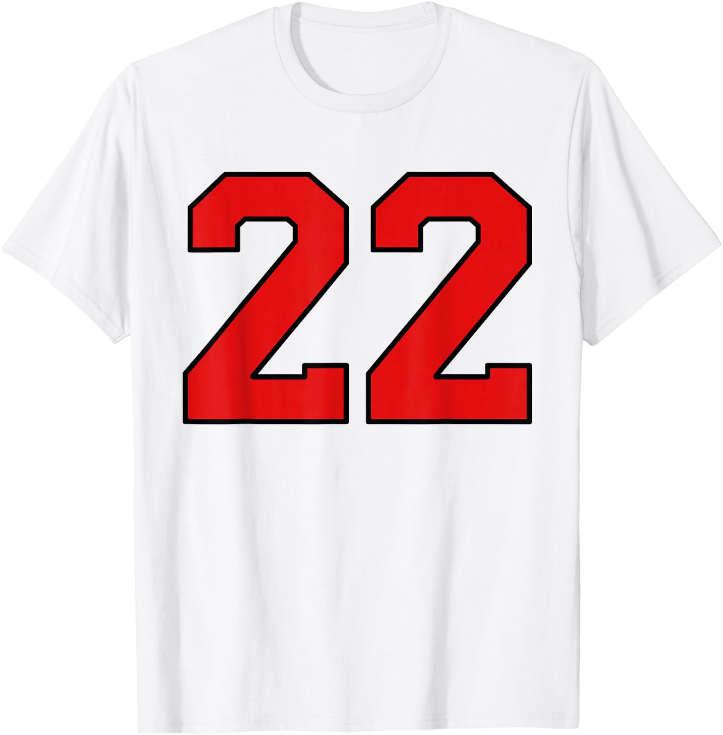 Lucky Number 22 Classic College American Varsity Fan Player T-Shirt - T-Shirt | White