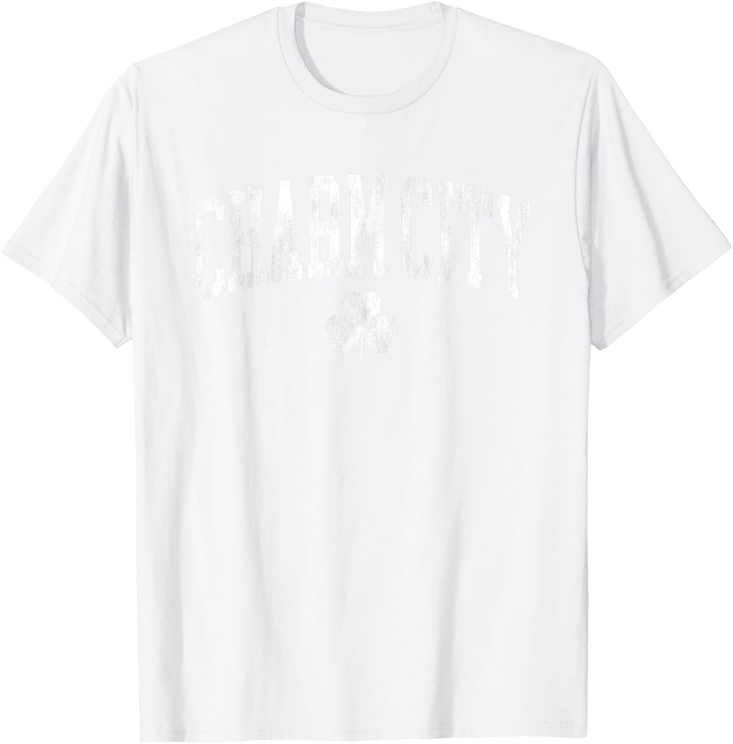 Charm City Baltimore Maryland St Patricks Day Clover green T-Shirt - T-Shirt | White