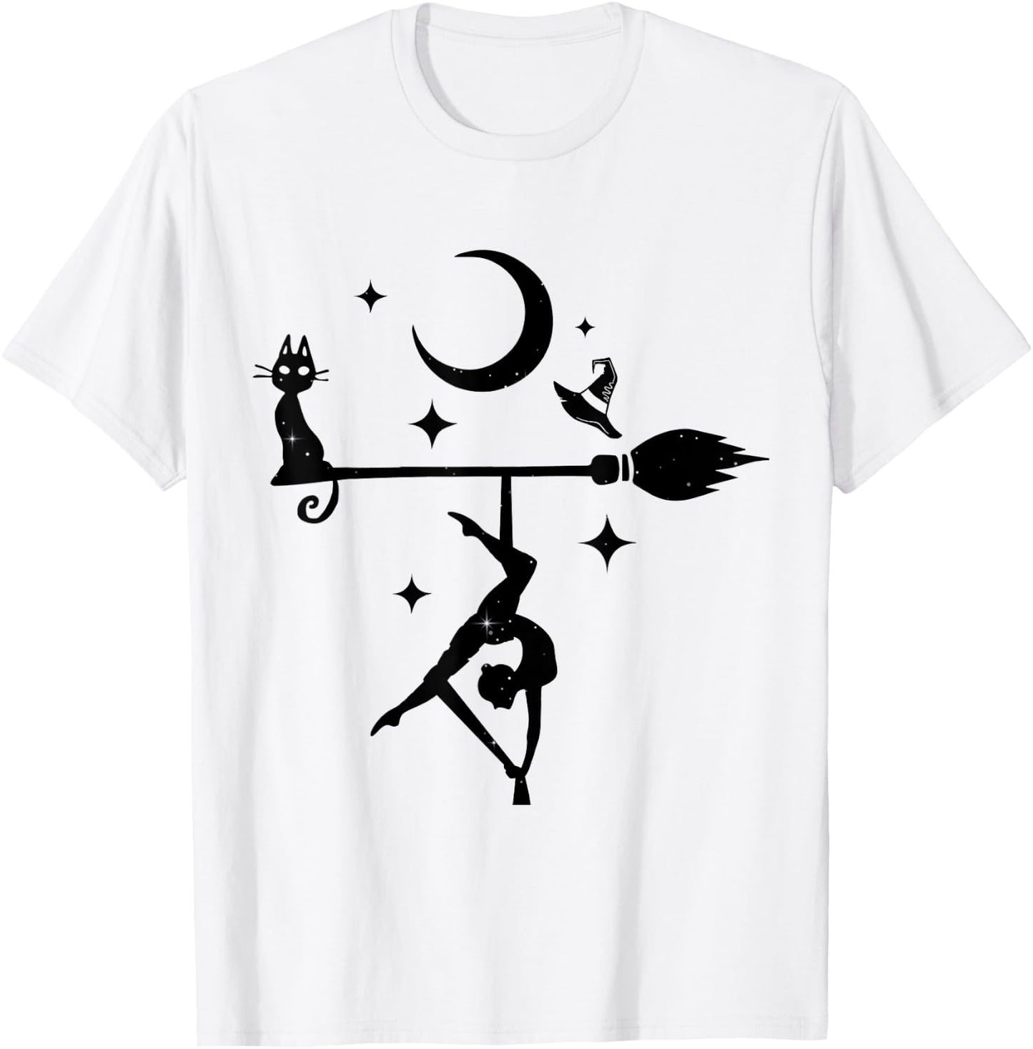 Cute Aerialist and Cat Halloween Aerial Dance Women T-Shirt - T-Shirt | White