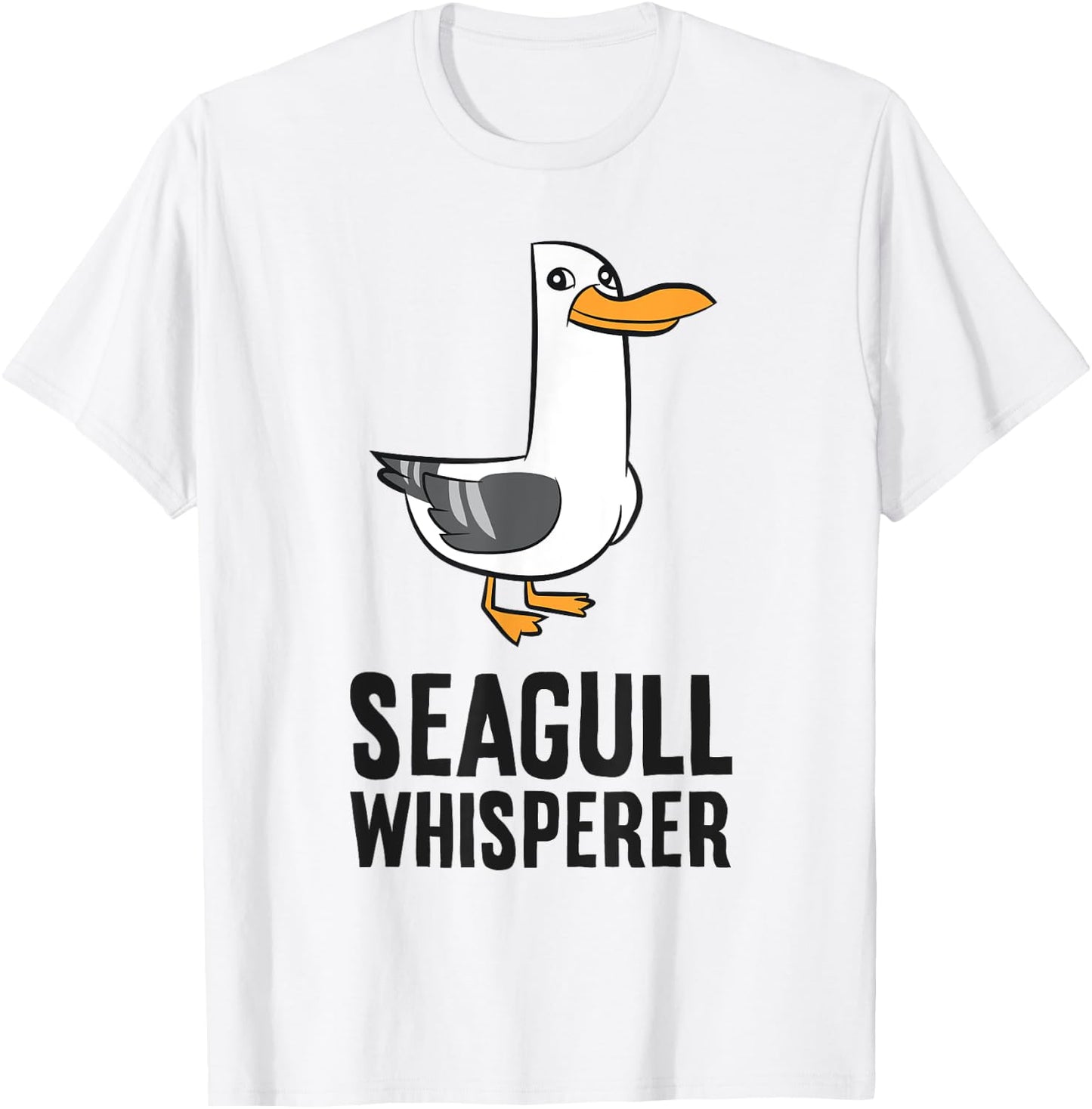 Seagull Bird Ocean Funny Seabird Seagull Whisperer T-Shirt - T-Shirt | White