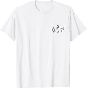 Surfer Surfboard Vintage Surfing Beach Summer Surf T-Shirt - T-Shirt | White