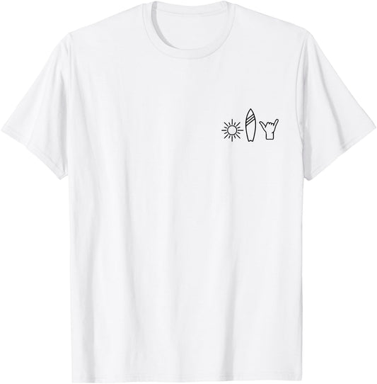 Surfer Surfboard Vintage Surfing Beach Summer Surf T-Shirt - T-Shirt | White