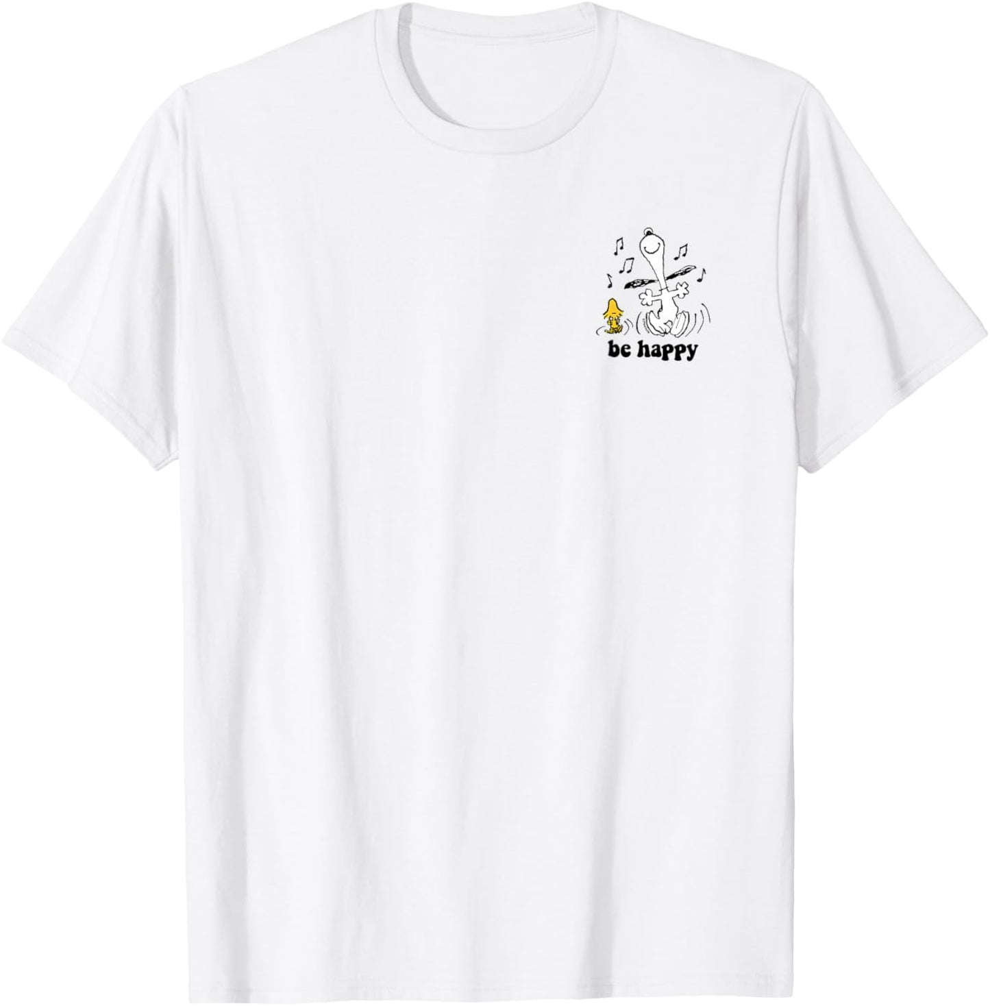Peanuts - Snoopy Woodstock Be Happy Dance T-Shirt - T-Shirt | White