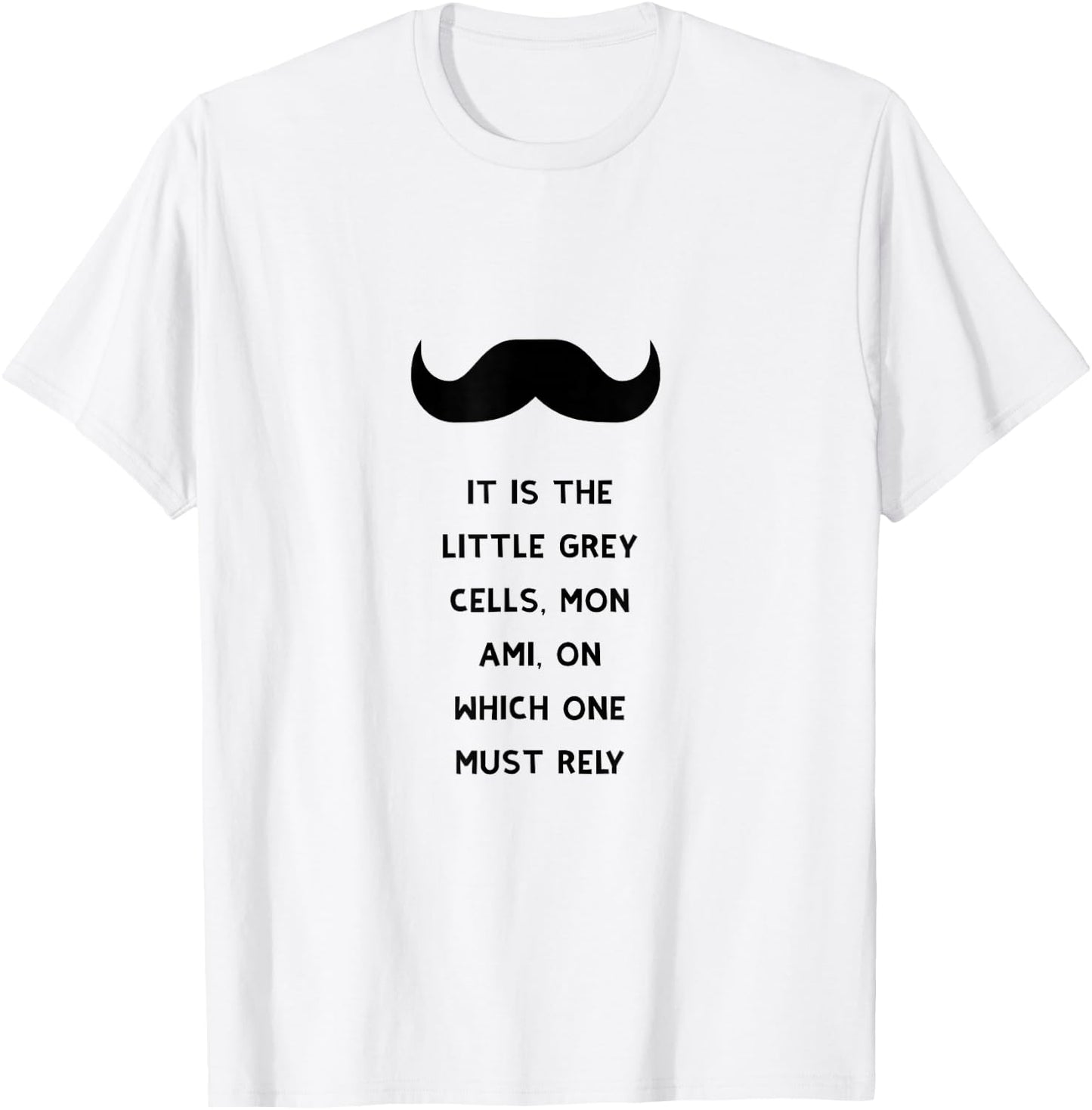 Poirot Little Grey Cells Books T-Shirt - T-Shirt | White