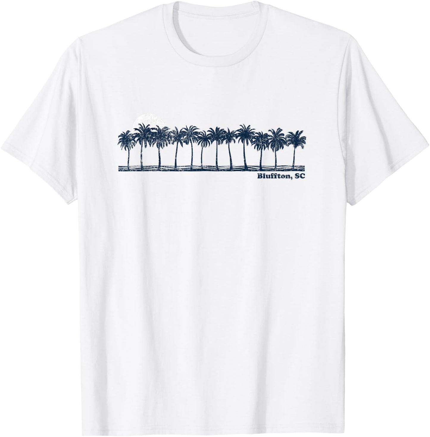 Bluffton Vintage 70s Retro Throwback Design T-Shirt - T-Shirt | White