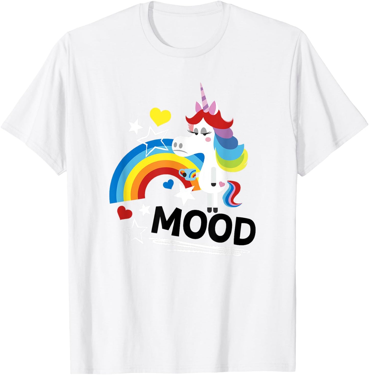 Disney Pixar Inside Out Rainbow Unicorn Mood Logo T-Shirt - T-Shirt | White