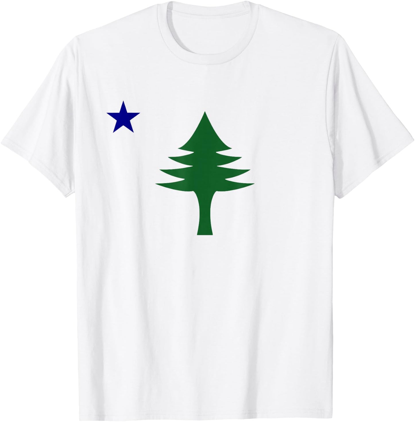 Old Maine State Original Flag 1901 Pine Tree T-Shirt - T-Shirt | White