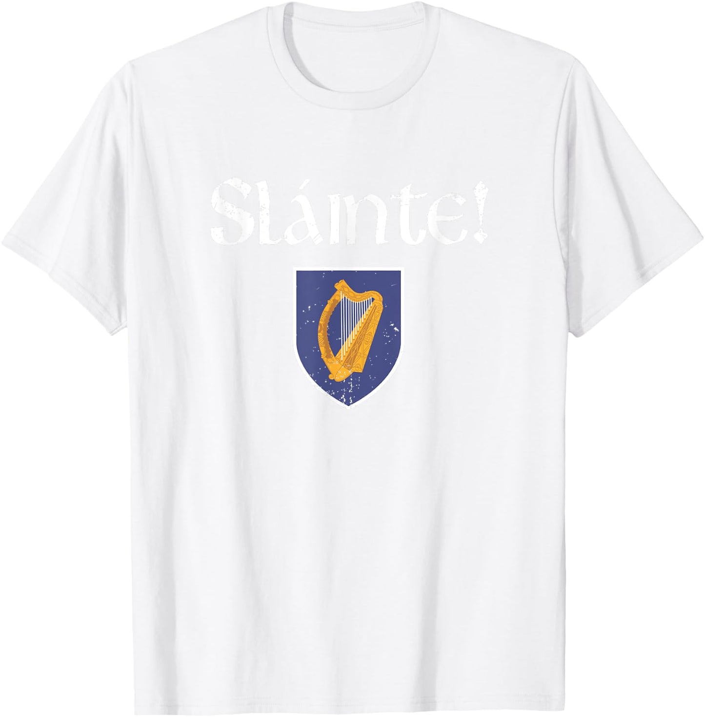 Slainte Shirt Coat of Arms Irish Patriotic St Patrick' Day Men T-Shirt - T-Shirt | White