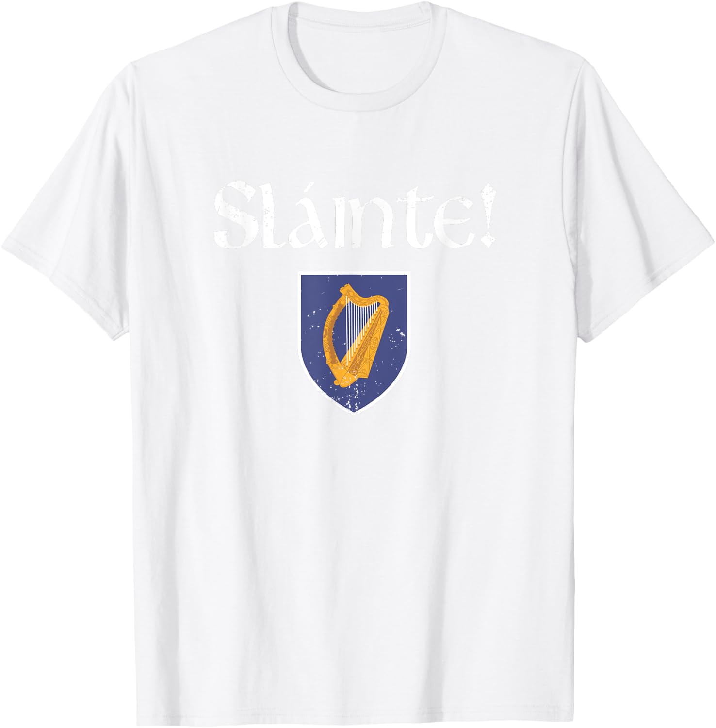 Slainte Shirt Coat of Arms Irish Patriotic St Patrick' Day Men T-Shirt - T-Shirt | White