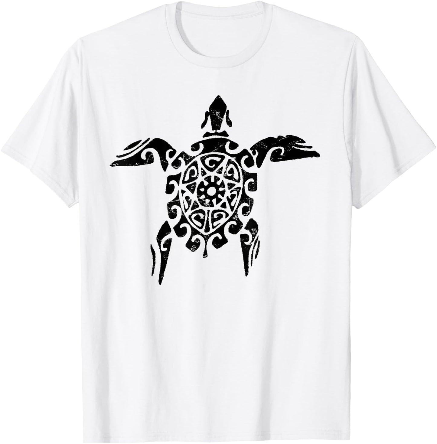 Sea Turtle Vintage Retro Tribal Throwback Vacation T-Shirt - T-Shirt | White