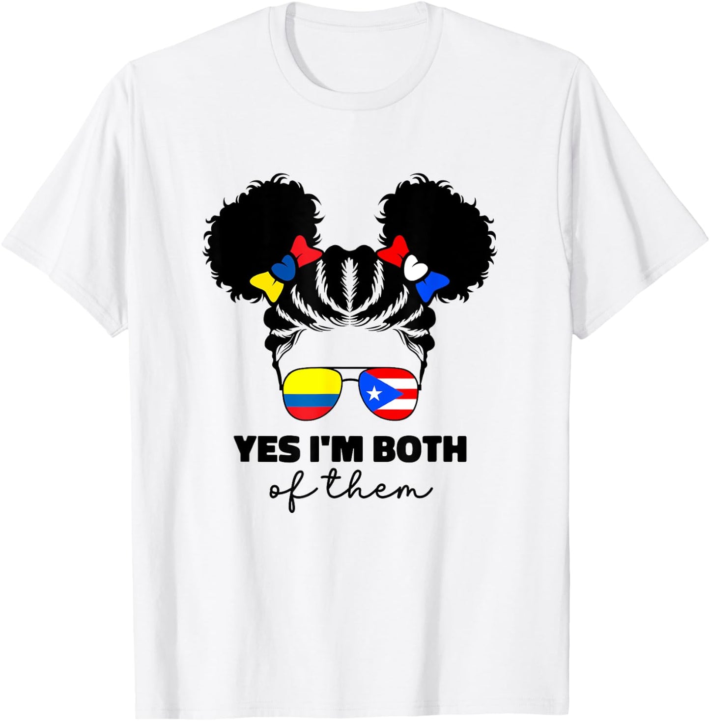 Colombian And Puerto Rican Rico Colombia Flag For Kids Girl T-Shirt - T-Shirt | White