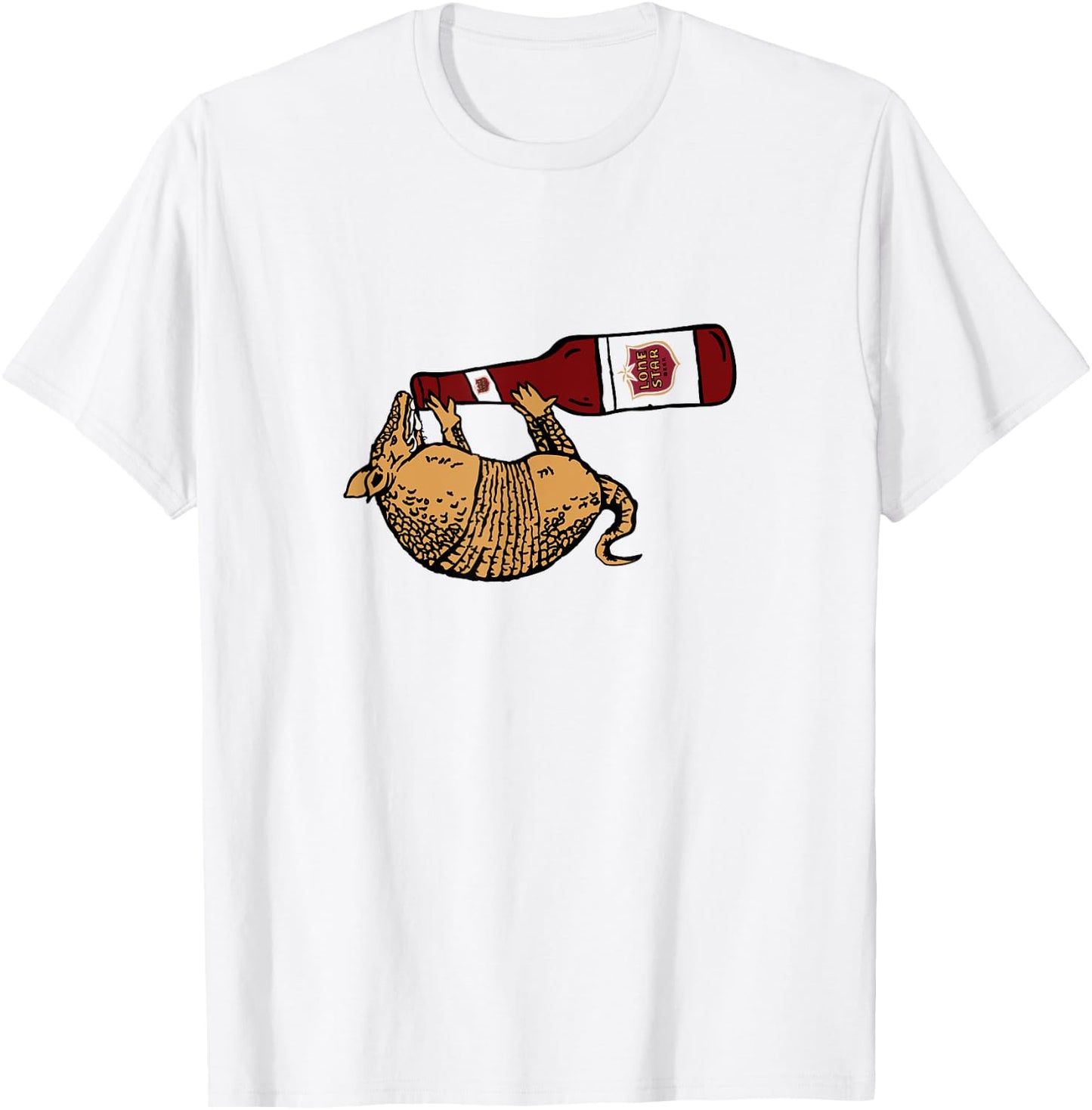 Lone Star Beer Armadillo | Texas T-Shirt - T-Shirt | White