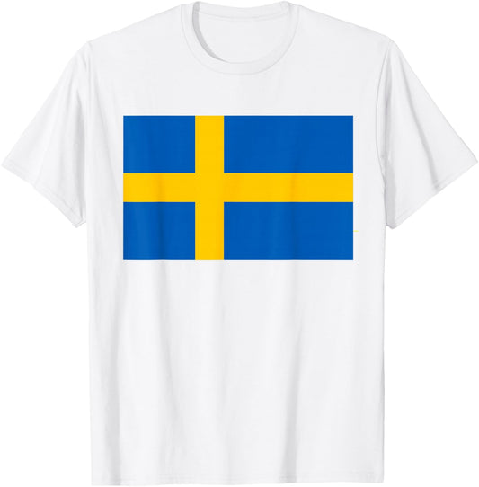 Swedish Flag T-Shirt - T-Shirt | White
