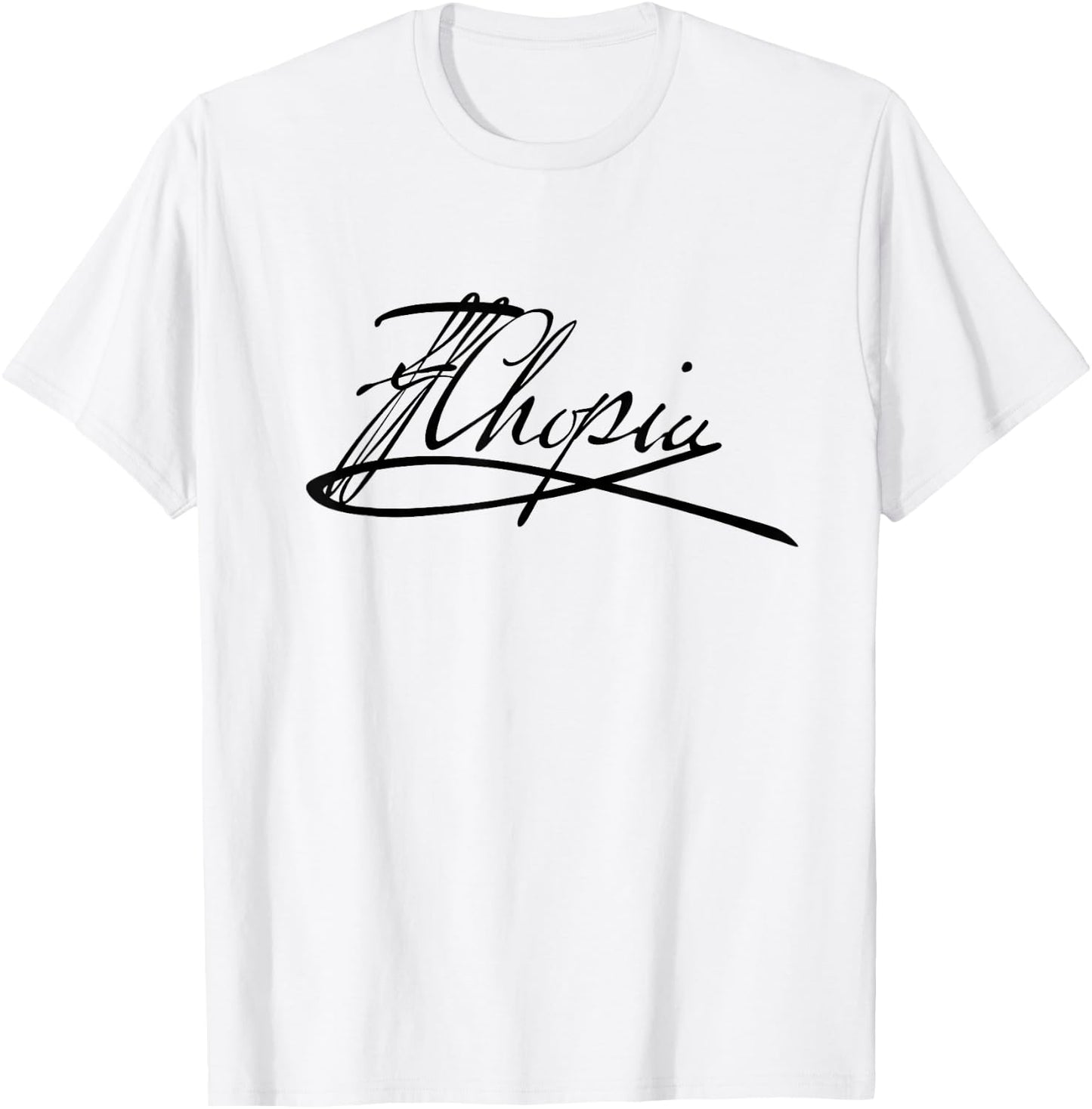 Frederic Chopin Authentic Signature T-Shirt - T-Shirt | White