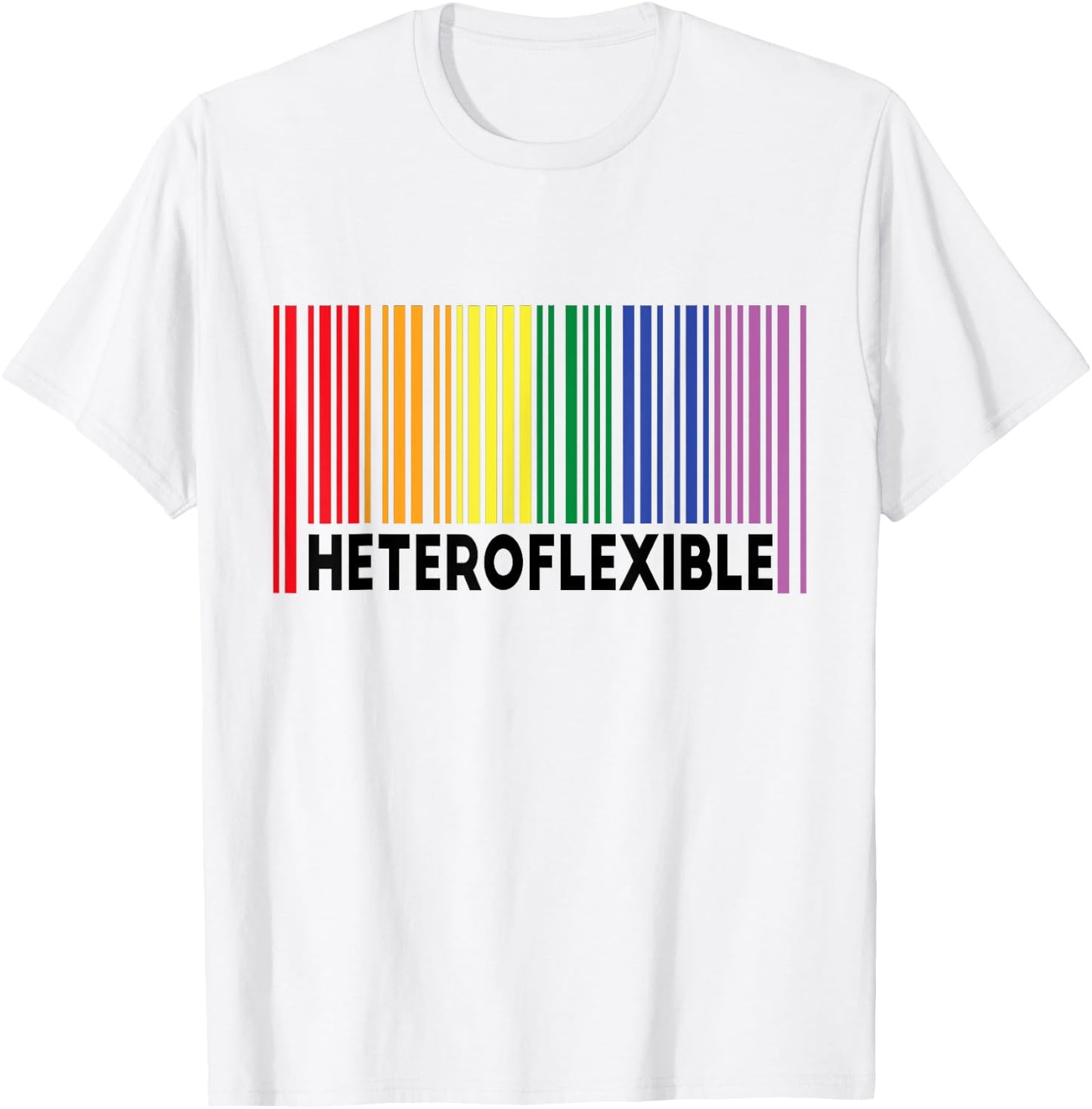 Heteroflexible Funny Yoga Unicorn Queer Ally Gay Pride Stuff T-Shirt - T-Shirt | White