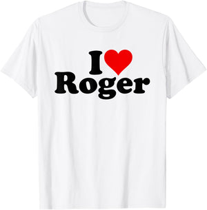 I Love Heart Roger T-Shirt - T-Shirt | White