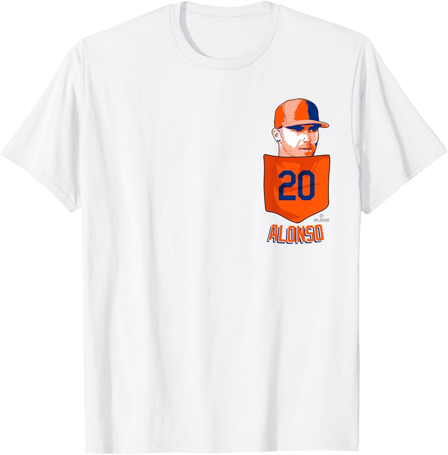 Pete Alonso New York Baseball Pocket MLBPA T-Shirt - T-Shirt | White