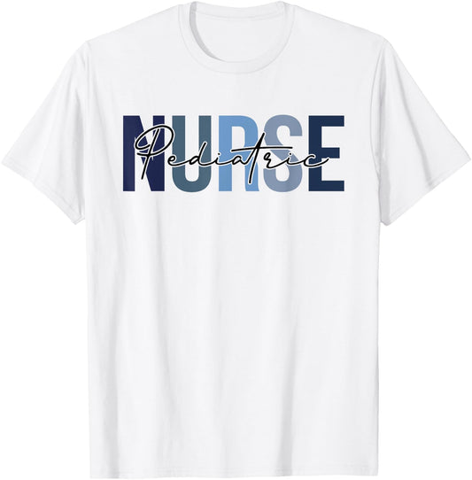 Retro Pediatric Nurse Gifts Nursing Apparel T-Shirt - T-Shirt | White