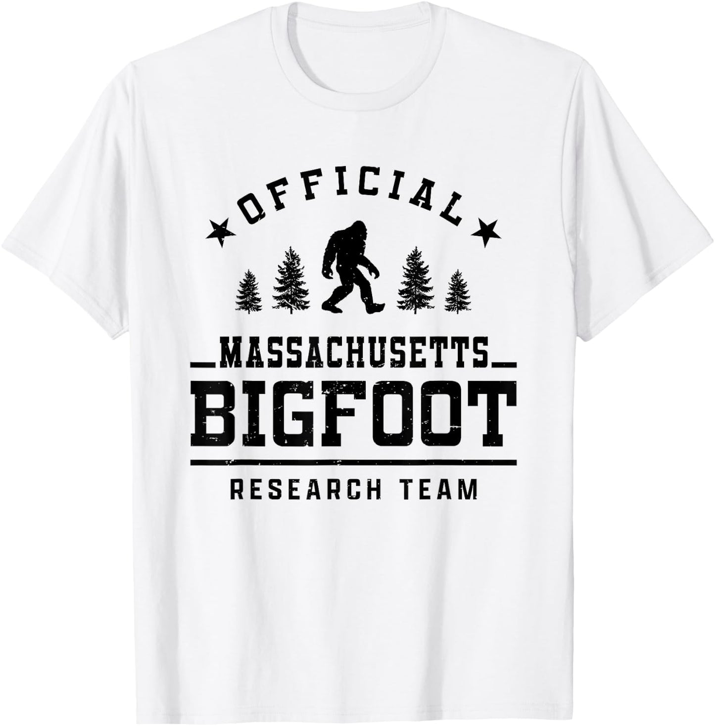 Official Massachusetts Bigfoot Research Team T-Shirt - T-Shirt | White
