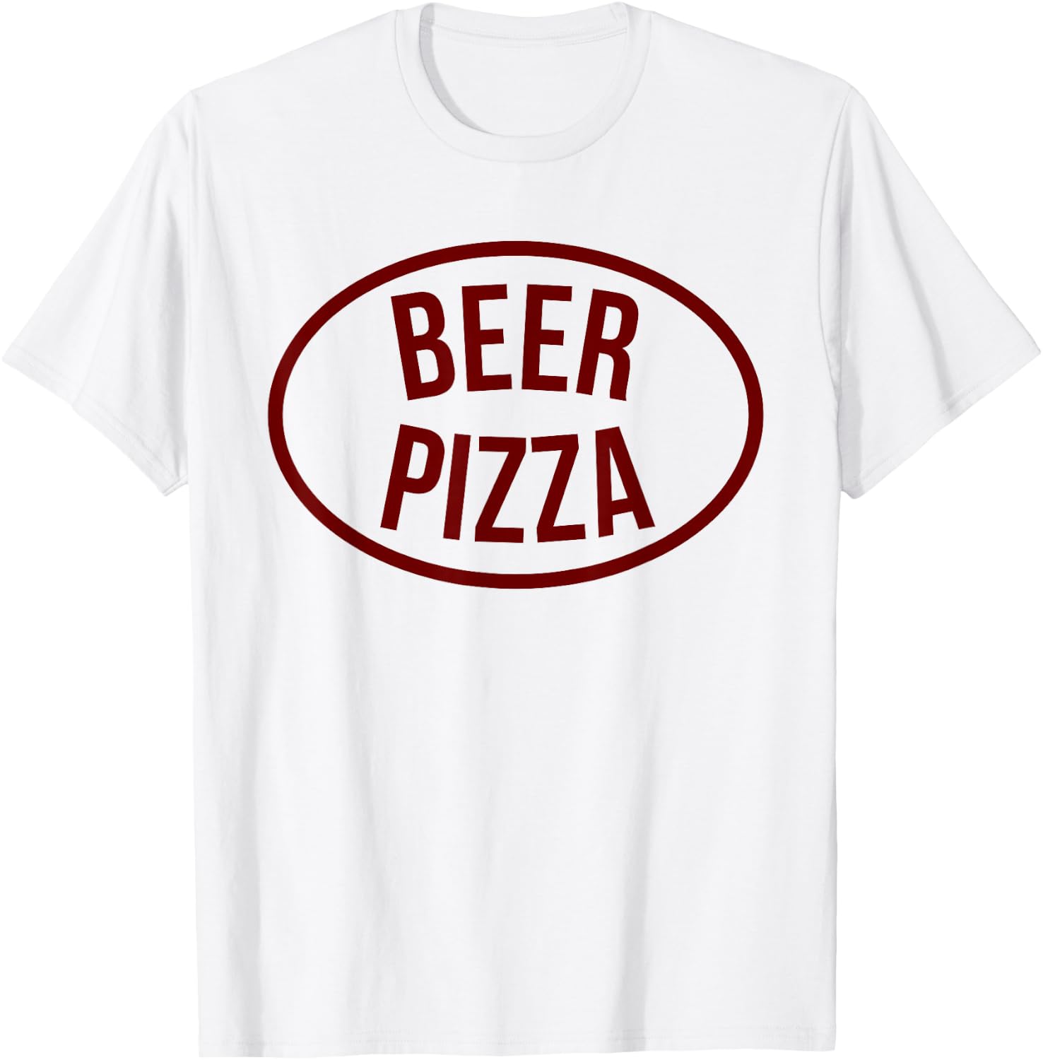 BEER PIZZA - Cool Funny Kpop Junk Food Humor Logo Statement T-Shirt - T-Shirt | White