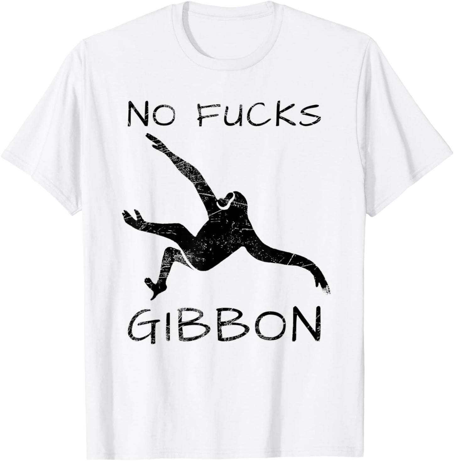 Gibbon Funny Ape Monkey Animal T-Shirt - T-Shirt | White