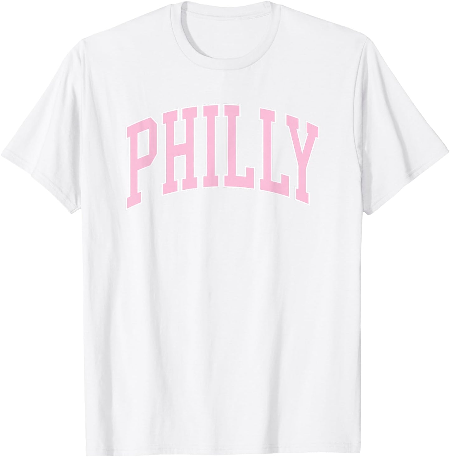 Retro Philly Pink Text Philadelphia Vintage Throwback T-Shirt - T-Shirt | White