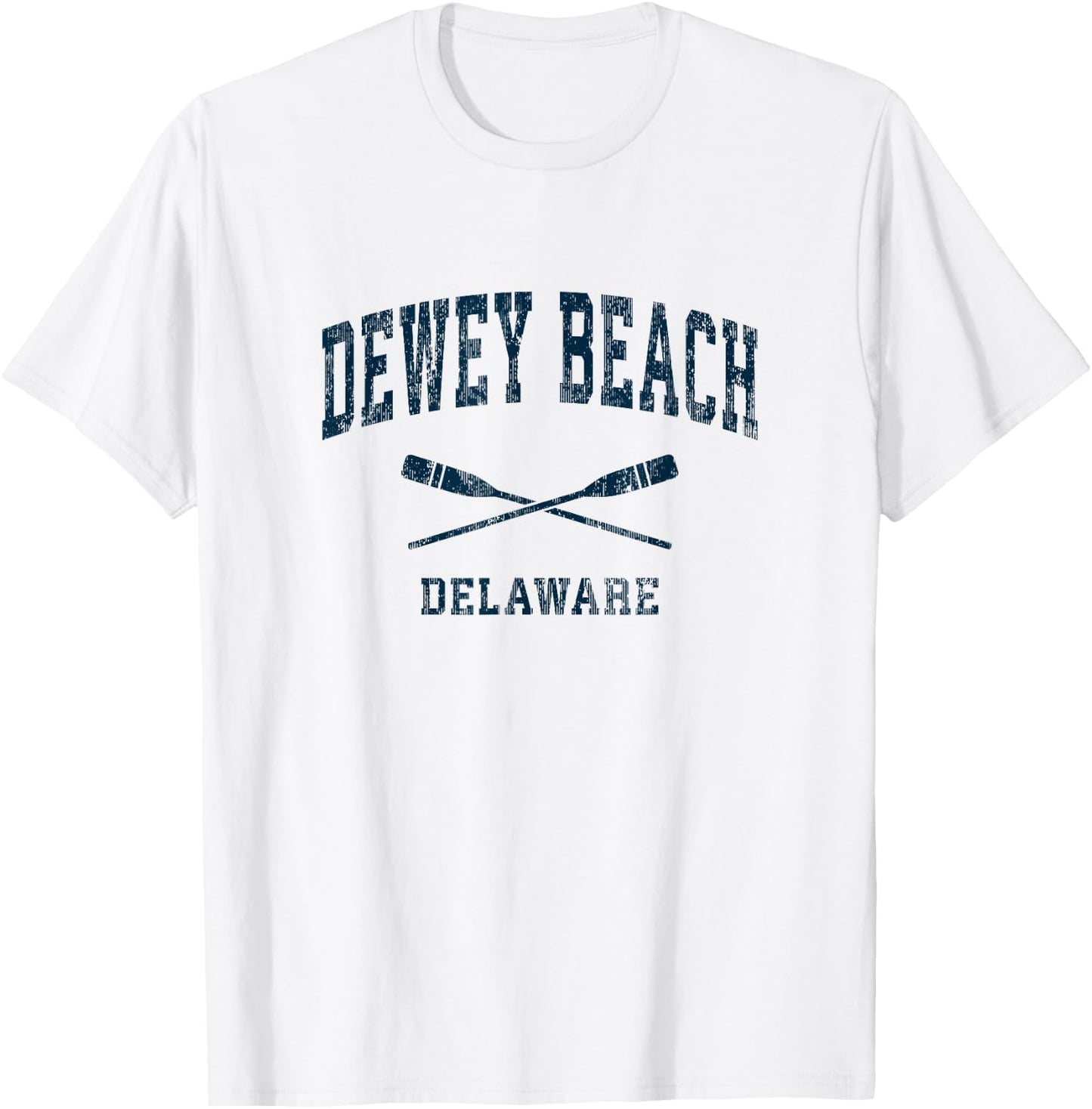 Dewey Beach Delaware Vintage Nautical Paddles Sports Oars Men Women Kids T-Shirt - T-Shirt | White