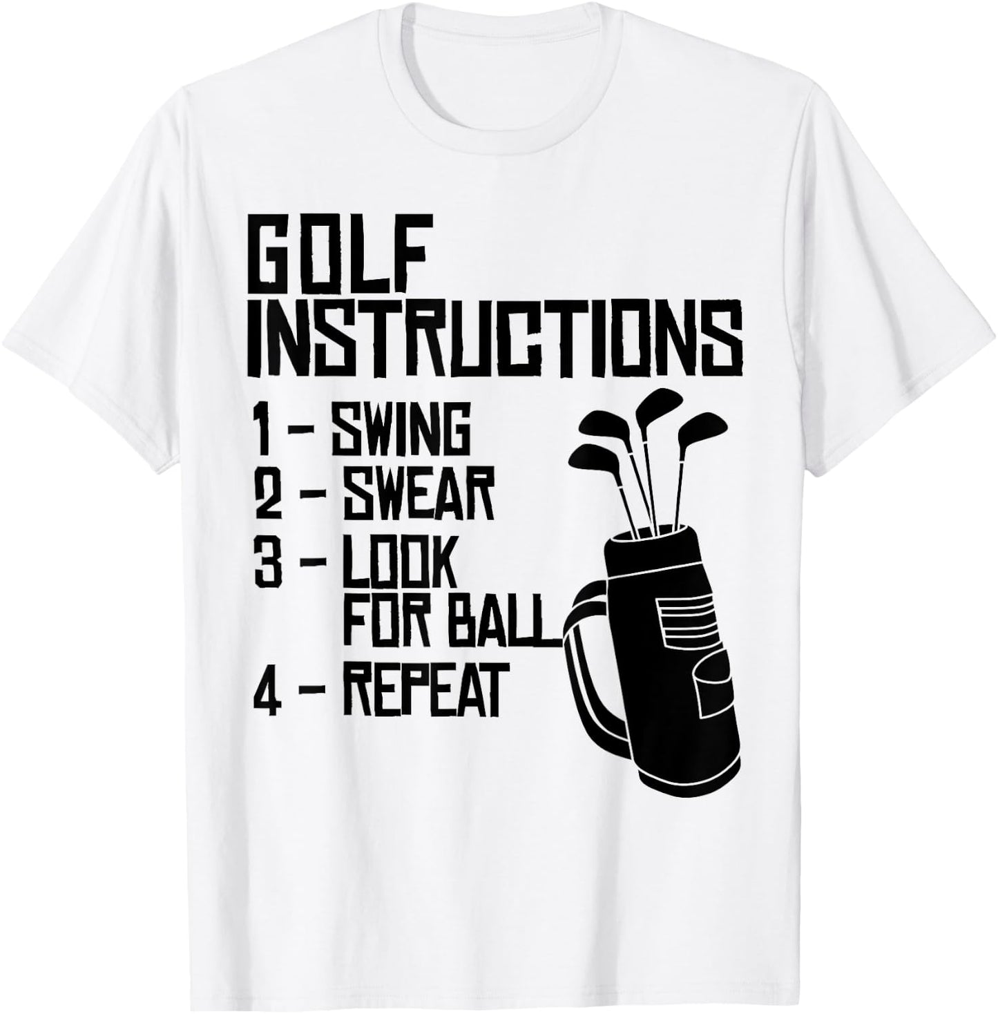 Golf Instructions funny Golf Instructions T-Shirt - T-Shirt | White