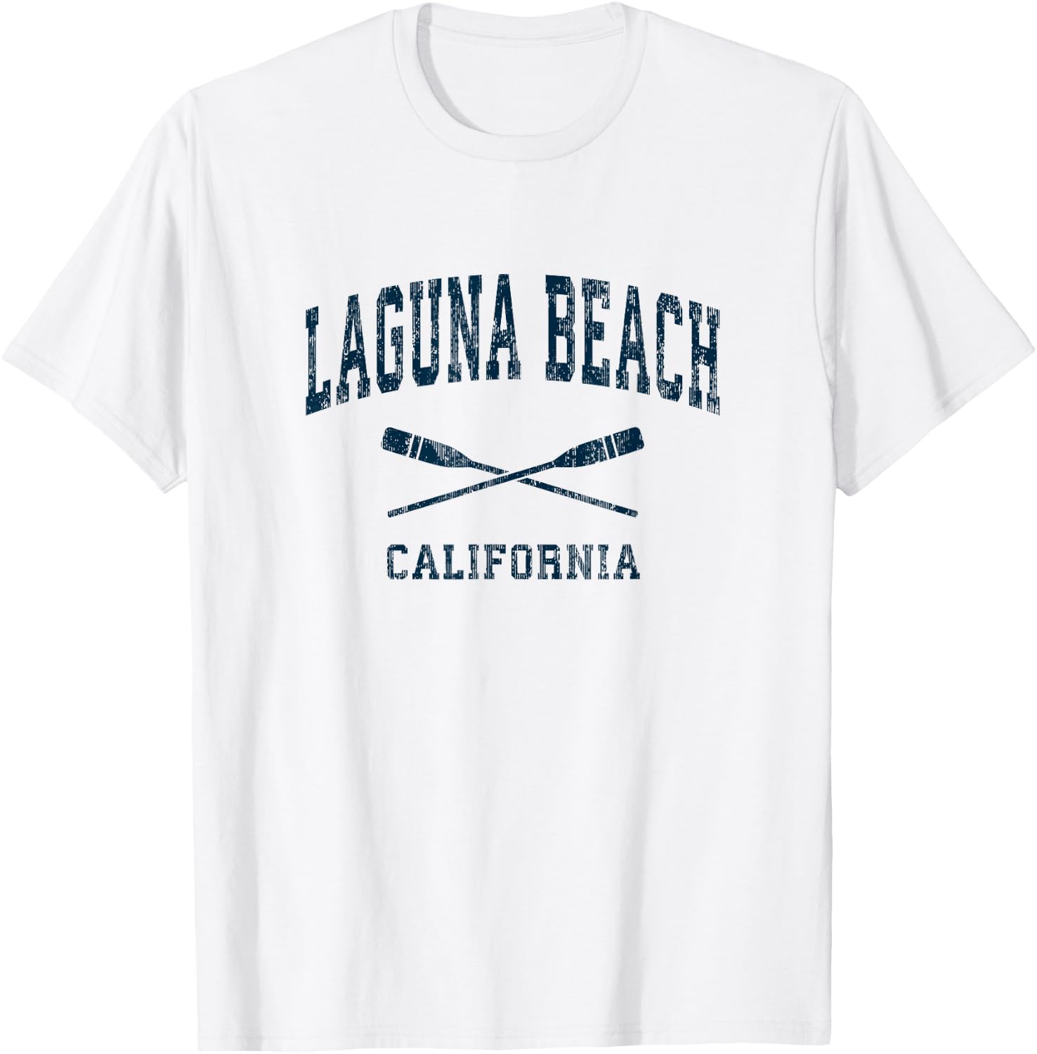 Laguna Beach California Vintage Nautical Paddles Sports Oars T-Shirt - T-Shirt | White