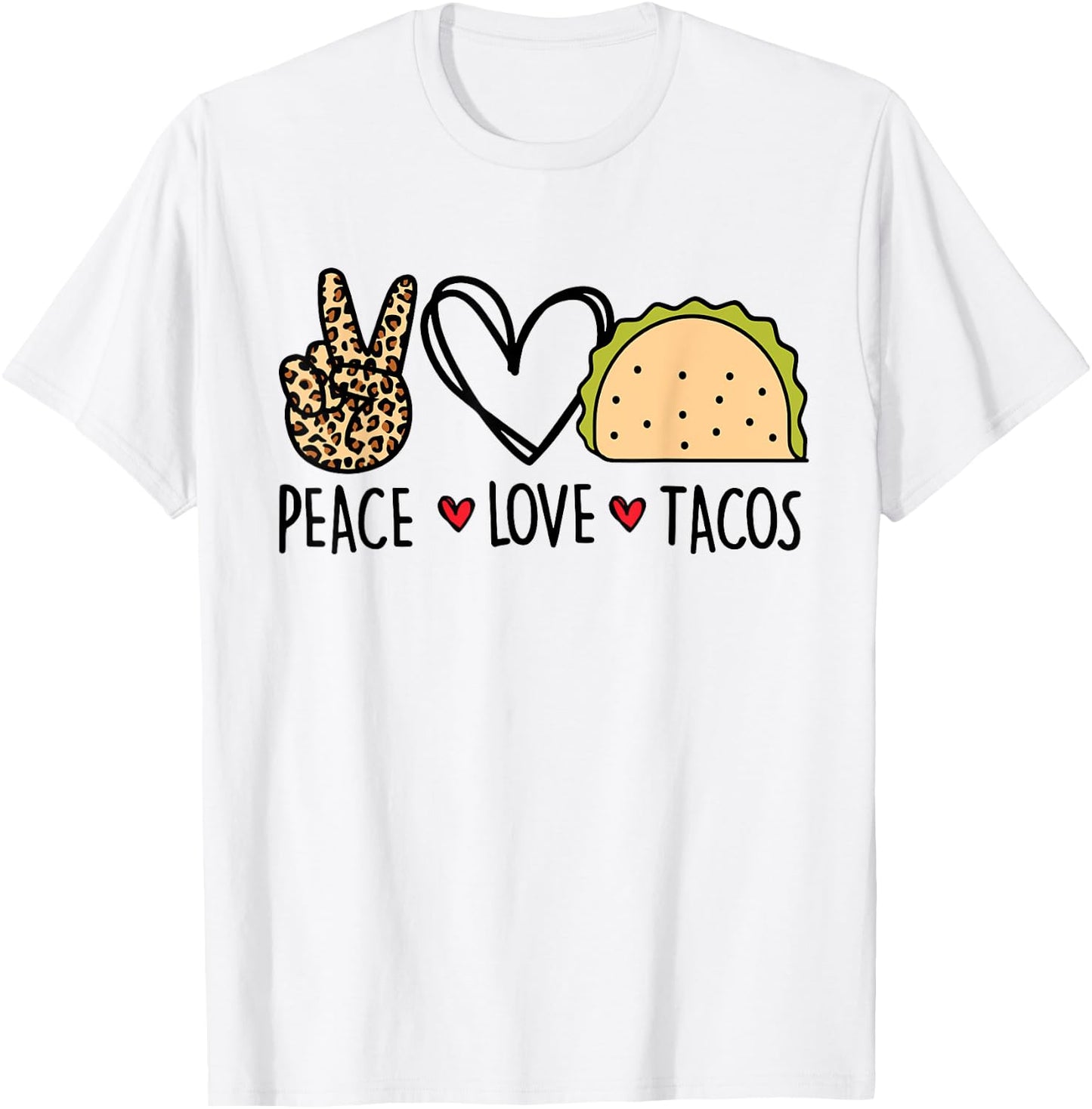 Peace Love Tacos Cinco De Mayo Gifts for Mexican Women Kids T-Shirt - T-Shirt | White