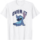 Disney Lilo & Stitch Over It Not In The Mood Big Chest Logo T-Shirt - T-Shirt | White