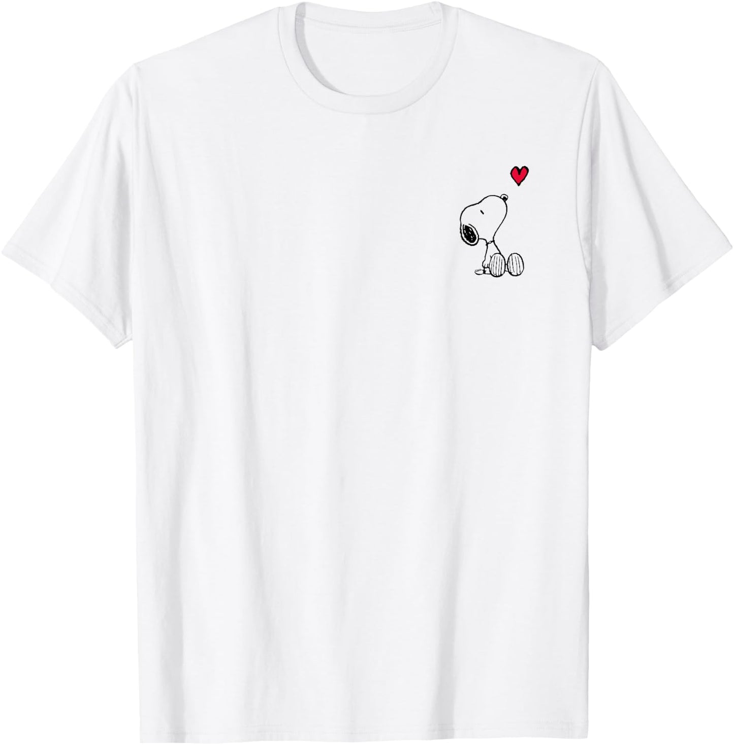 Peanuts - Snoopy Heart Valentines T-Shirt - T-Shirt | White
