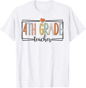 Fourth Grade Teacher 4th Grade Teachers Back to School T-Shirt - T-Shirt | White