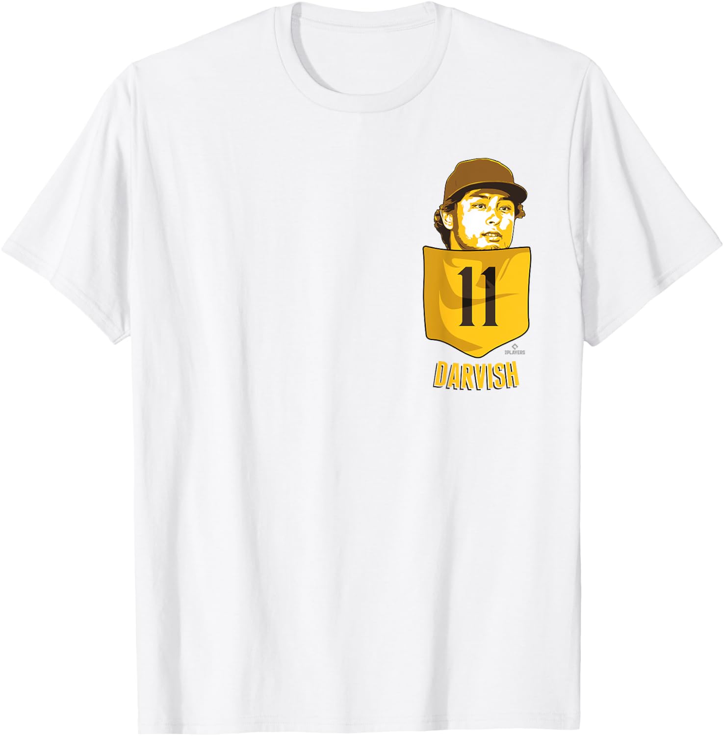 Yu Darvish San Diego Baseball Pocket MLBPA T-Shirt - T-Shirt | White