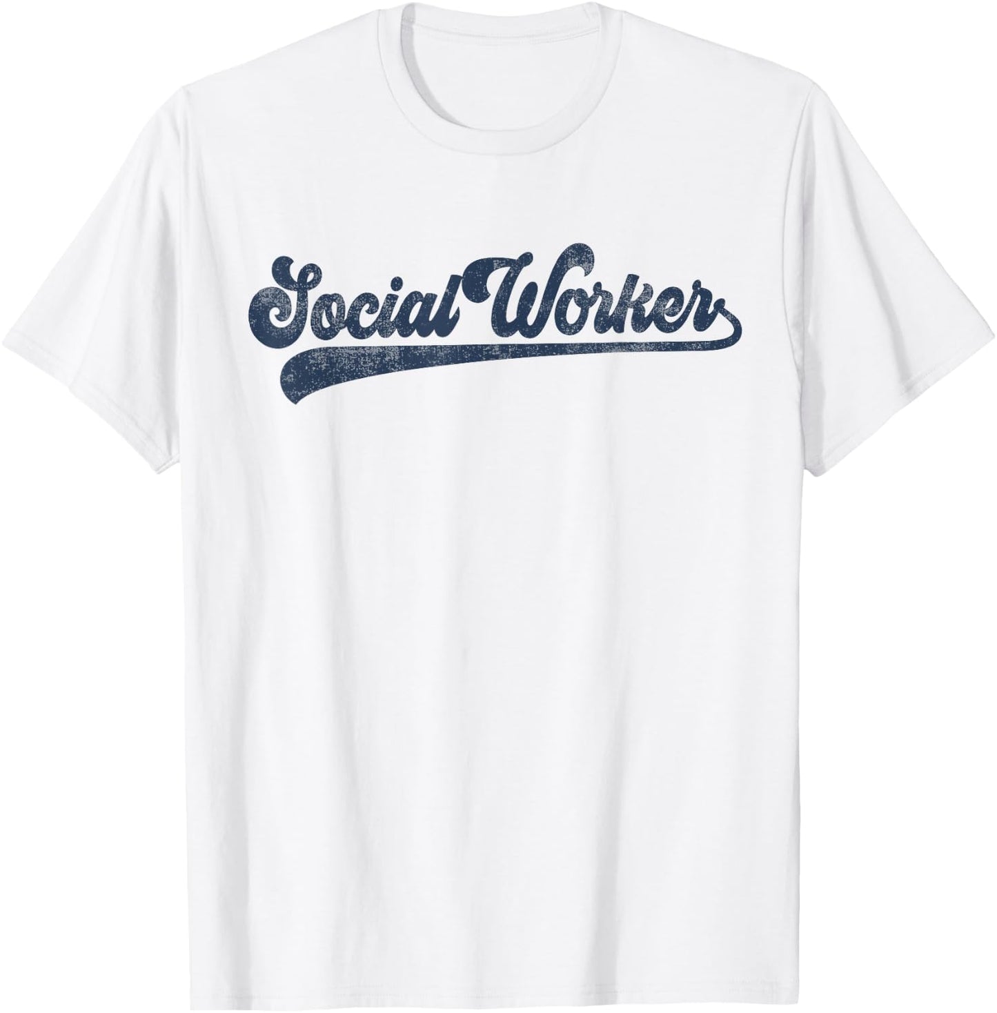 Social Worker Cute Vintage Graphic Social Work T-Shirt - T-Shirt | White
