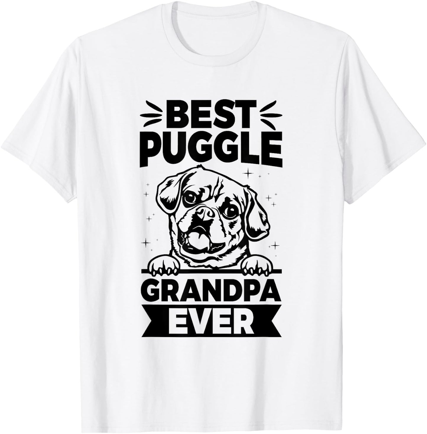 Best Puggle Grandpa ever Quote for a Puggle Grandpa T-Shirt - T-Shirt | White