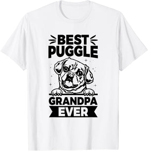 Best Puggle Grandpa ever Quote for a Puggle Grandpa T-Shirt - T-Shirt | White