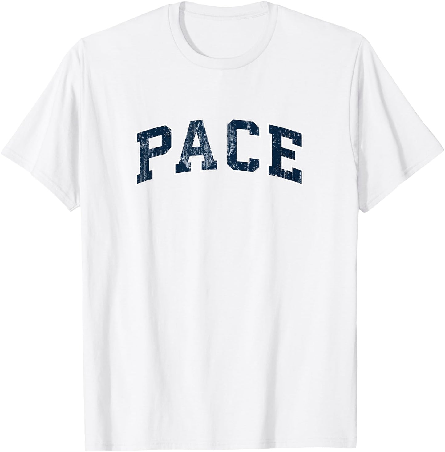 Pace Florida FL Vintage Sports Design Navy Design T-Shirt - T-Shirt | White