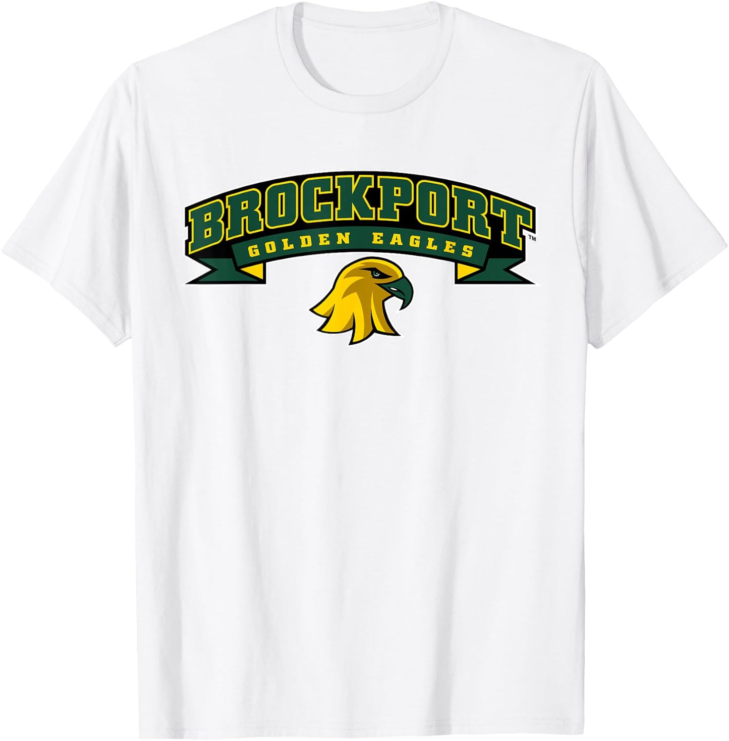 SUNY Brockport Golden Eagles Banner Logo T-Shirt - T-Shirt | White