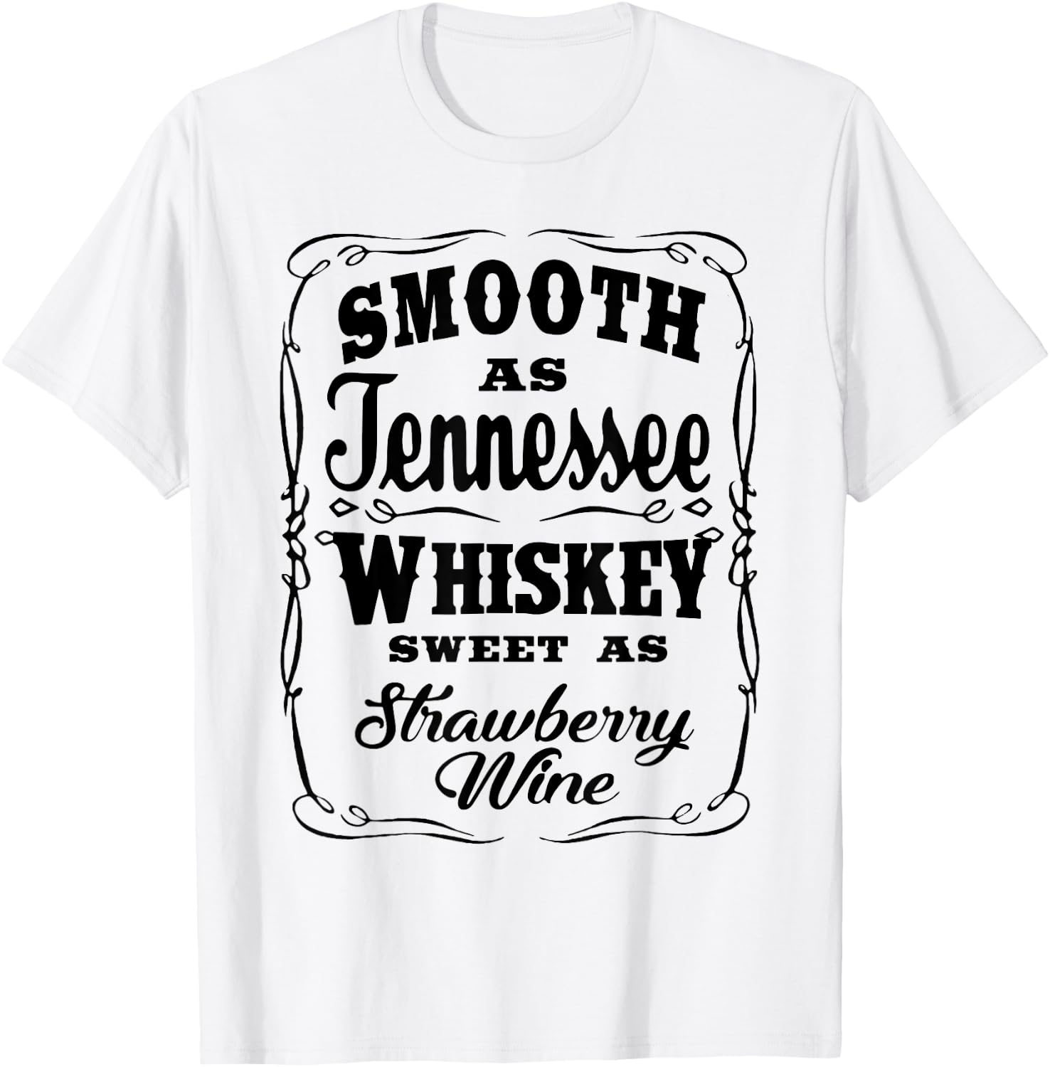 Smooth As Tennessee Whiskey Country Music 80s Wine Glasses T-Shirt - T-Shirt | White