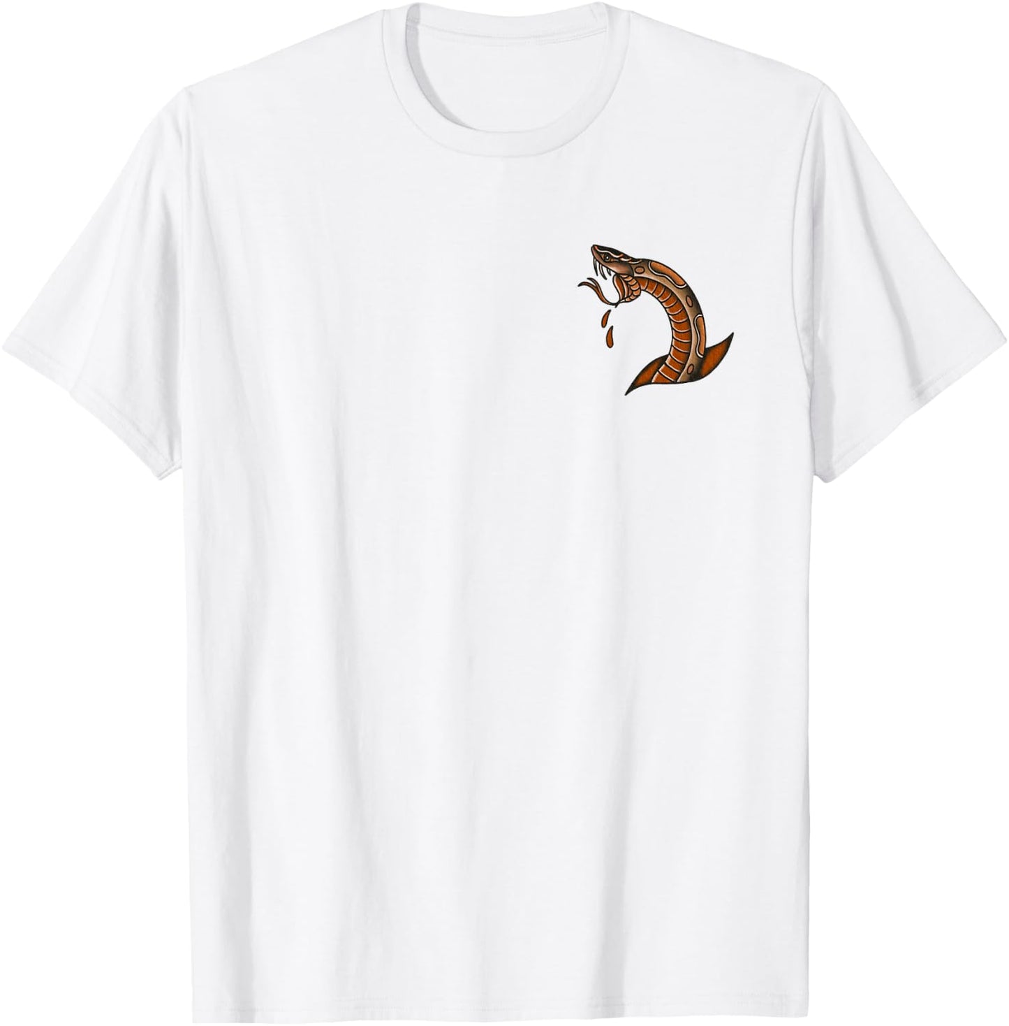 American Traditional Eagle Snake Old School Tattoo Flash T-Shirt - T-Shirt | White