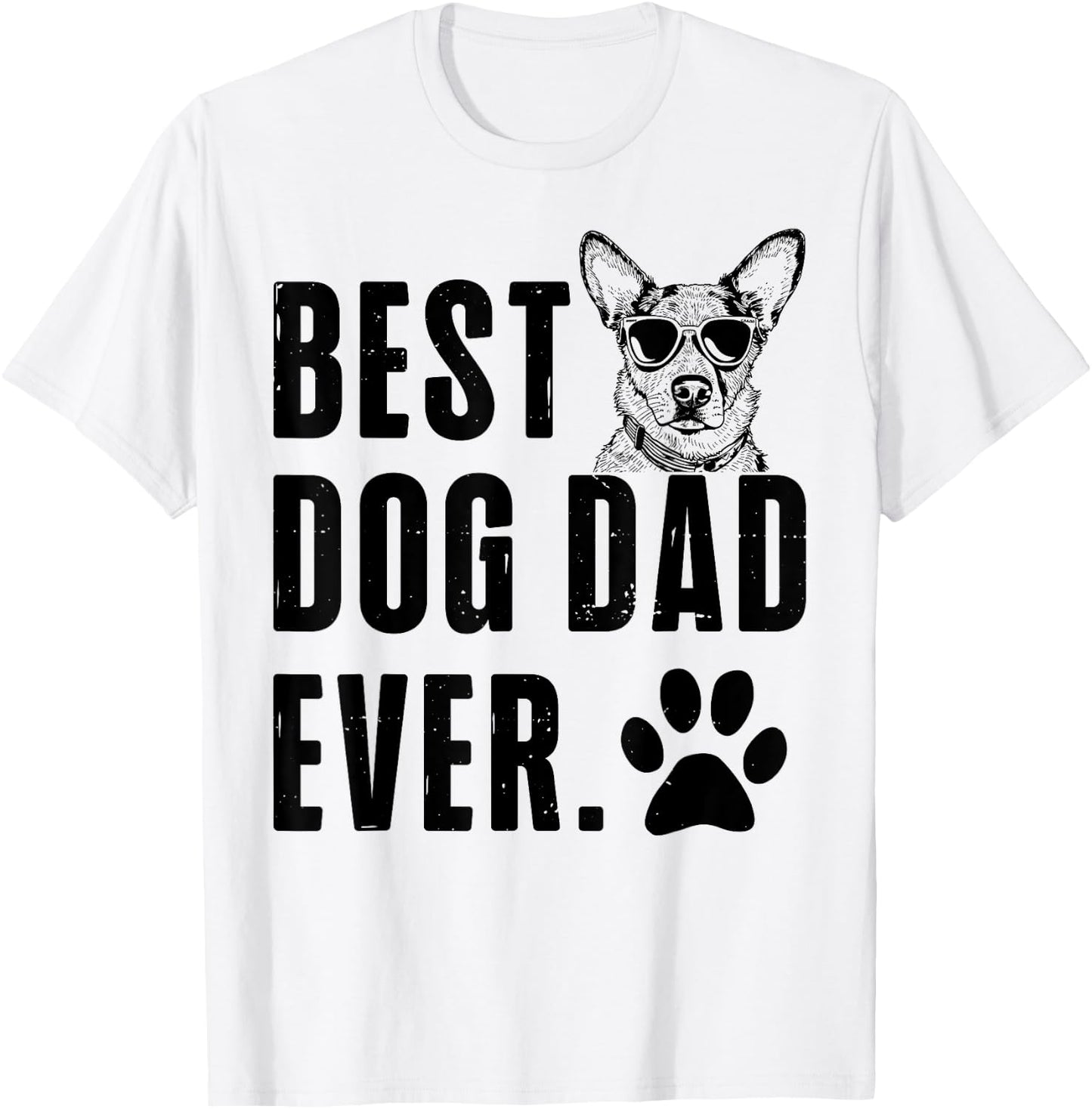 Texas Heeler Daddy Dad Best Dog Dad Ever Men T-Shirt - T-Shirt | White