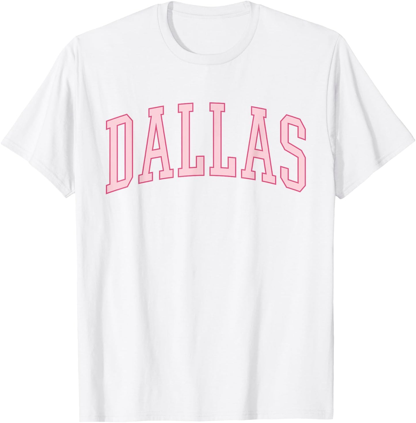 Dallas Texas Pink Preppy Cute T-Shirt - T-Shirt | White