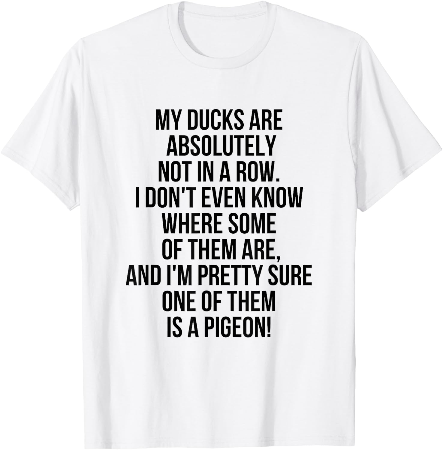 My Ducks Are Not In A Row, I'm Pretty Sure One Is A Pigeon T-Shirt - T-Shirt | White