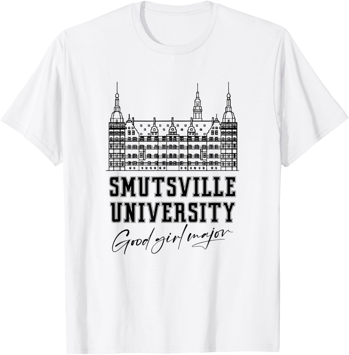 Smutsville University Good Girl Major Funny Smut Book Reader T-Shirt - T-Shirt | White