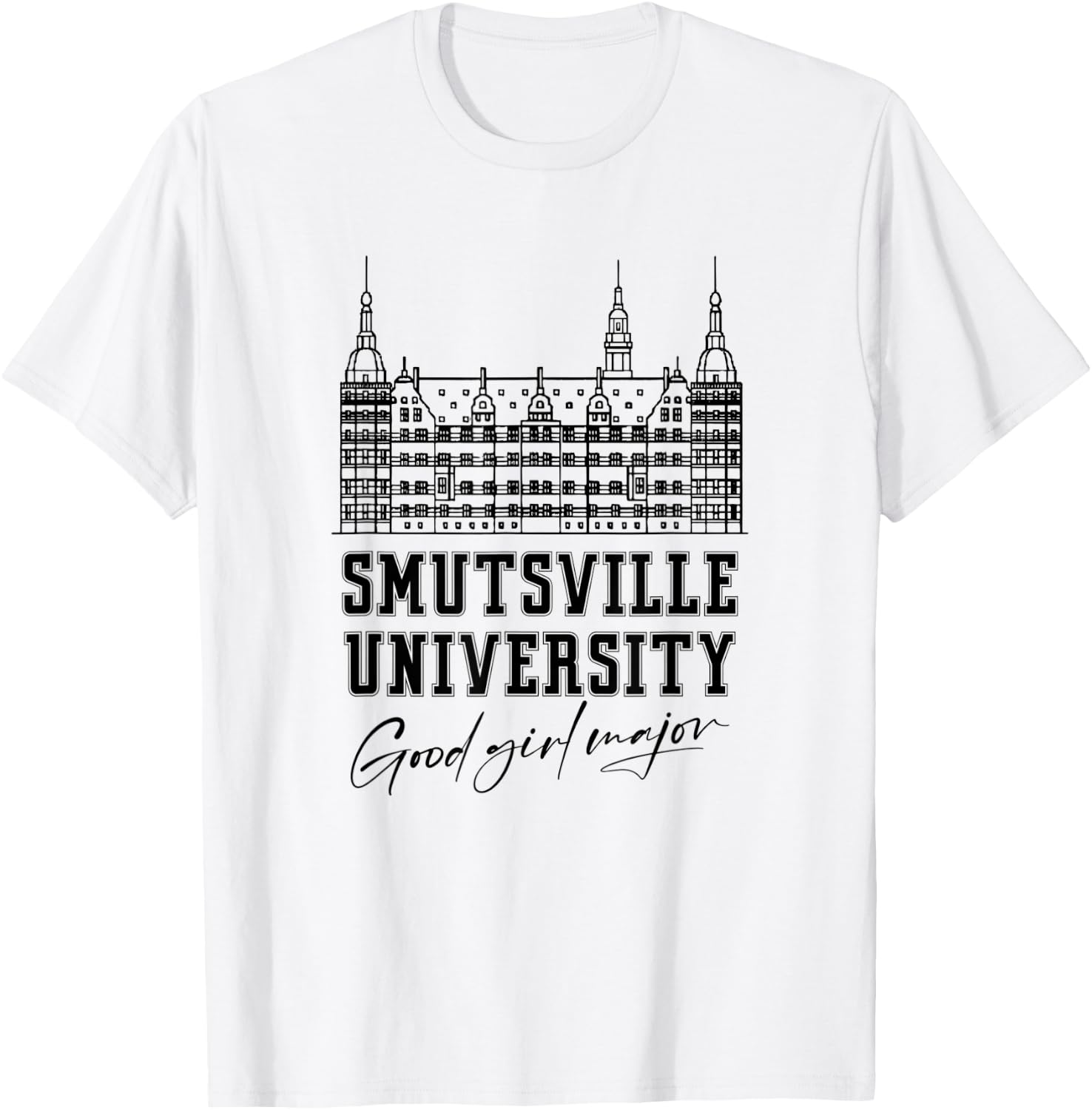Smutsville University Good Girl Major Funny Smut Book Reader T-Shirt - T-Shirt | White