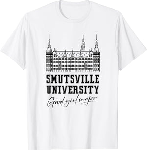 Smutsville University Good Girl Major Funny Smut Book Reader T-Shirt - T-Shirt | White