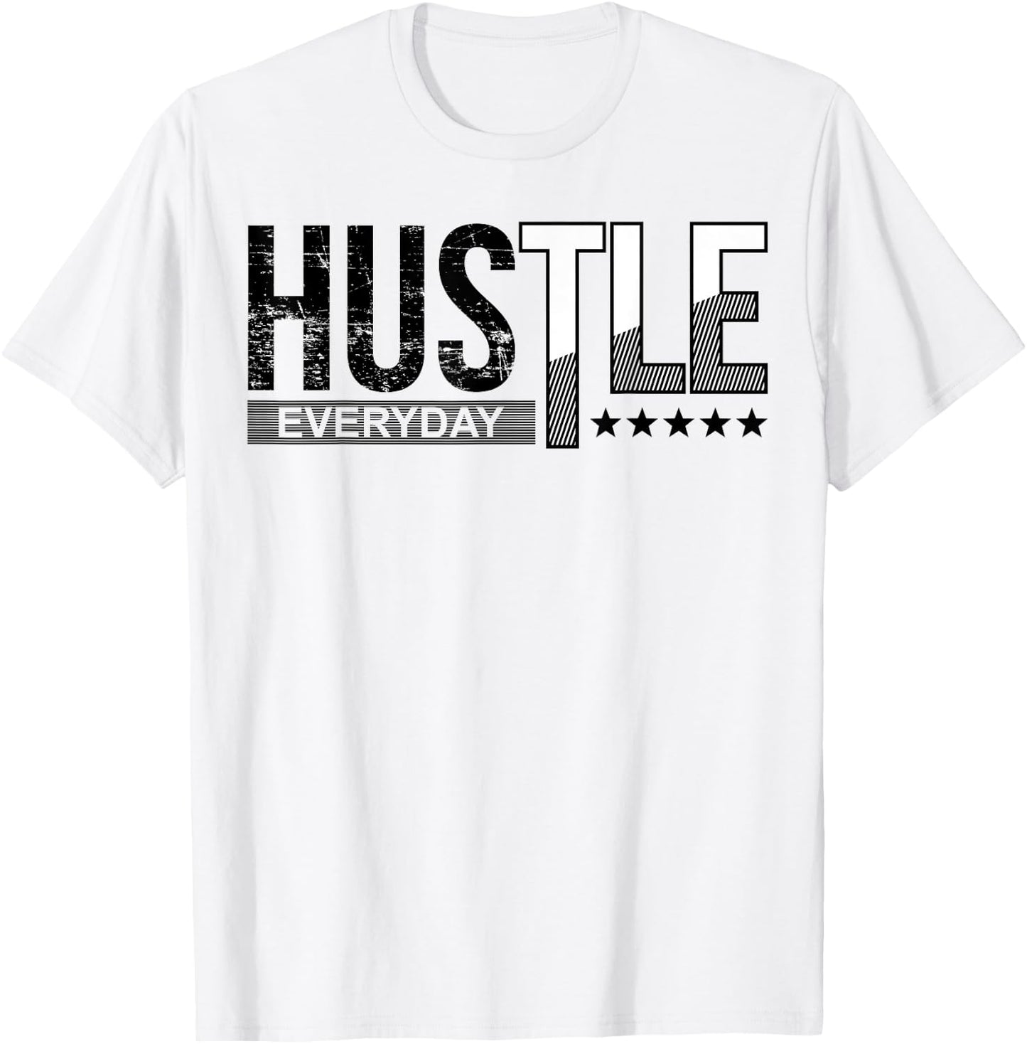Hustle and Motivate Everyday T-Shirt - T-Shirt | White